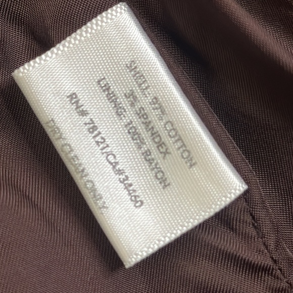 Eileen fisher brown corduroy jacket sizeM office work wear business mini - Picture 8 of 9